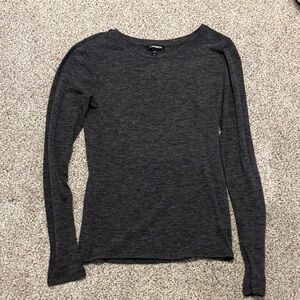 Express Dark Gray Women's Crew Neck Sweater
